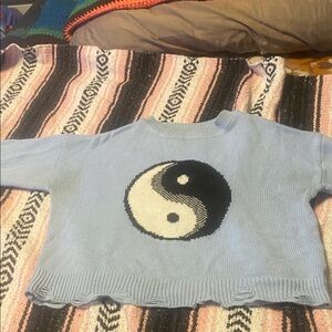 Harmony Blue Yin Yang Sweater
